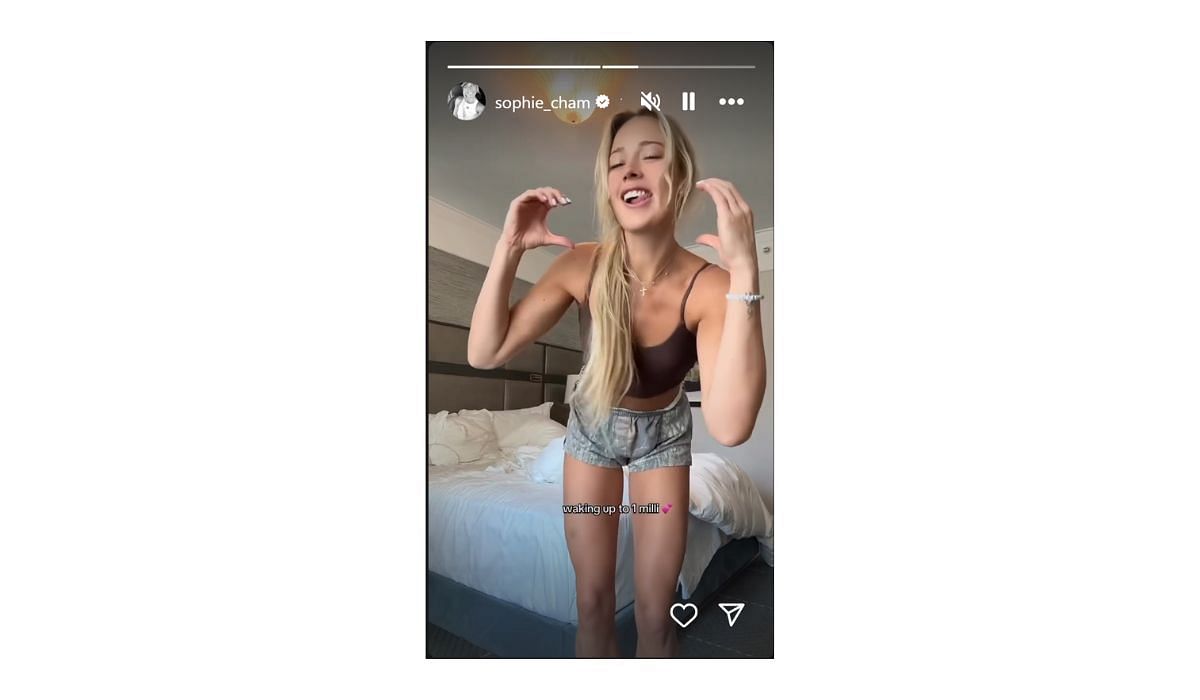 Sophie Cunningham celebrates hitting 1 million followers on TikTok Source: Sophie Cunnigham/Instagram